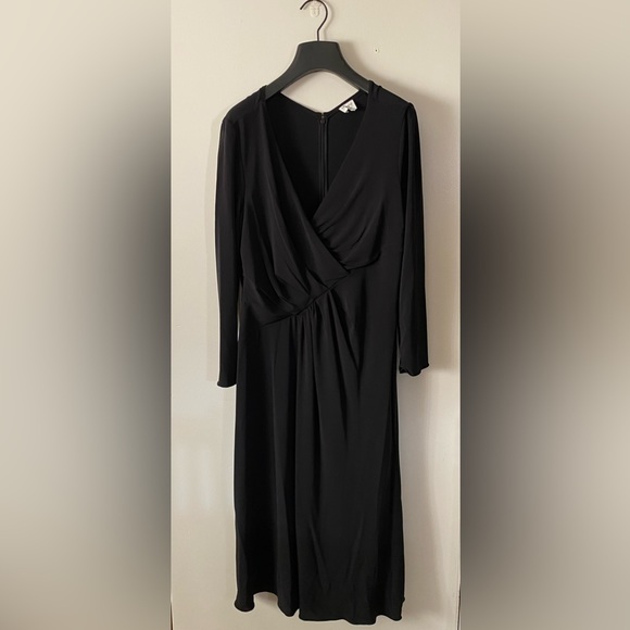 ARMANI COLLEZIONI- Black jersey dress, size 14 - Picture 1 of 3
